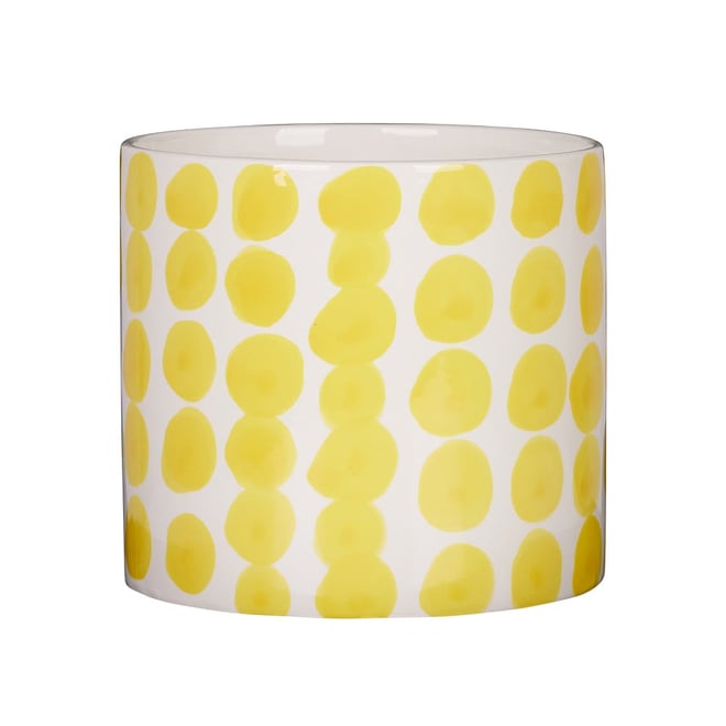 Spotty Pot Yellow 15.5X15.5cm