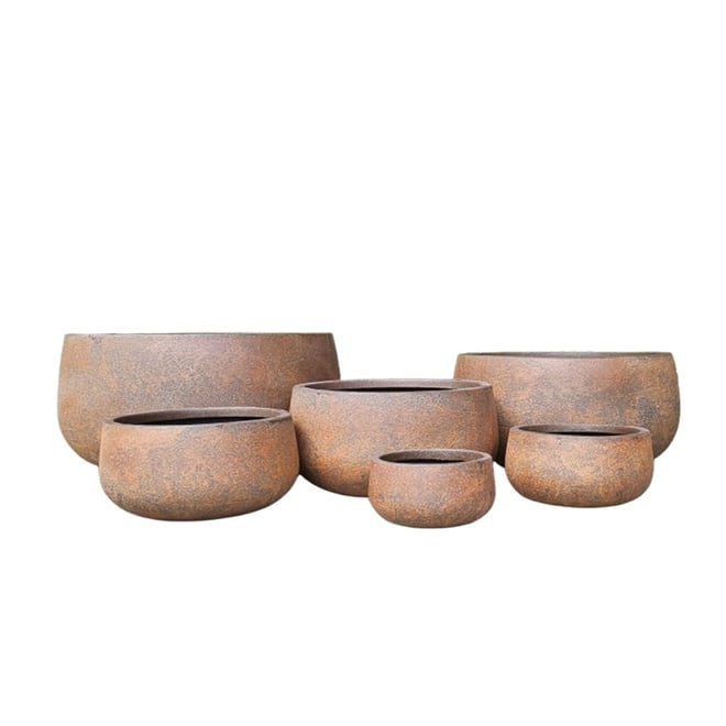 Andy Bowl Pot 40 x 20cm Rust Medium
