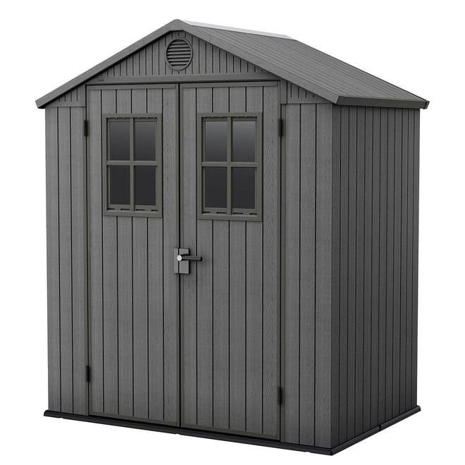 Keter Darwin Garden Shed 1.9 x 1.2m - Dark Grey