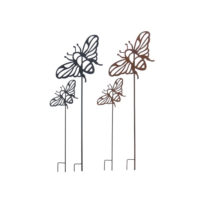 Bee Stake Rust 32X101cm