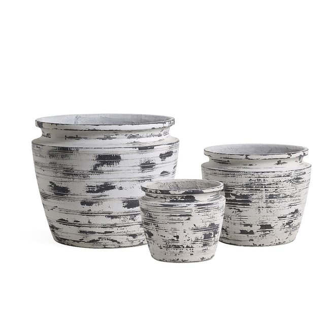 Northcote Pottery Drift Cone Pot 58X48cm White