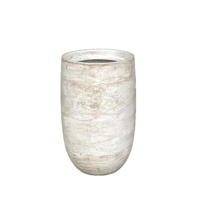 Northcote Pottery Modstone False Bottom U Pot  34X56cm White Pietra