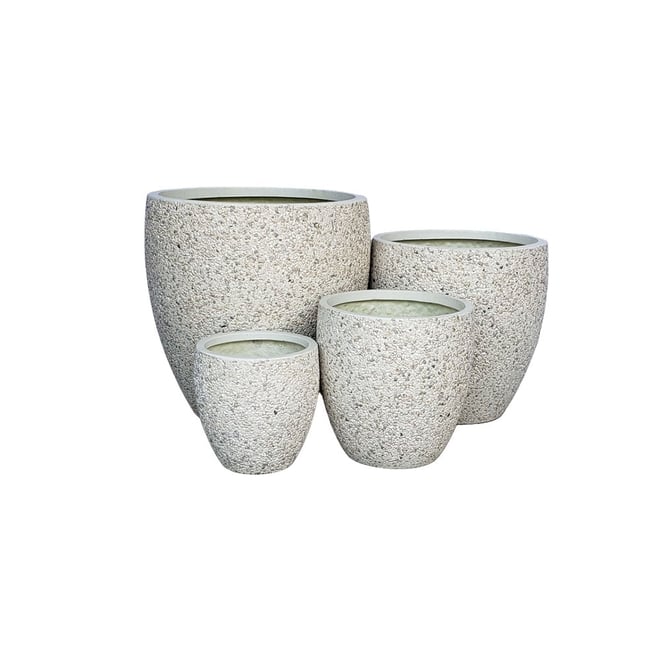 Northcote Pottery Montague Egg Pot 34X34cm White Pebble