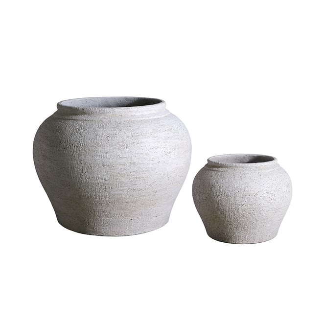 Northcote Pottery Crete Belly Pot 75X57cm White