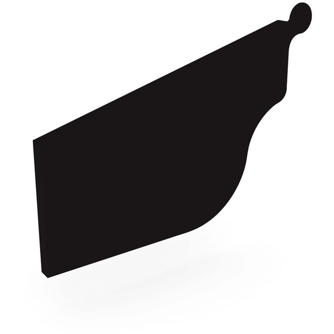 OG Gutter 125 Stop End Left Hand Ebony