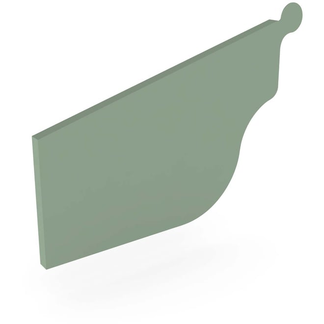 OG Gutter 125 Stop End Left Hand Mist Green