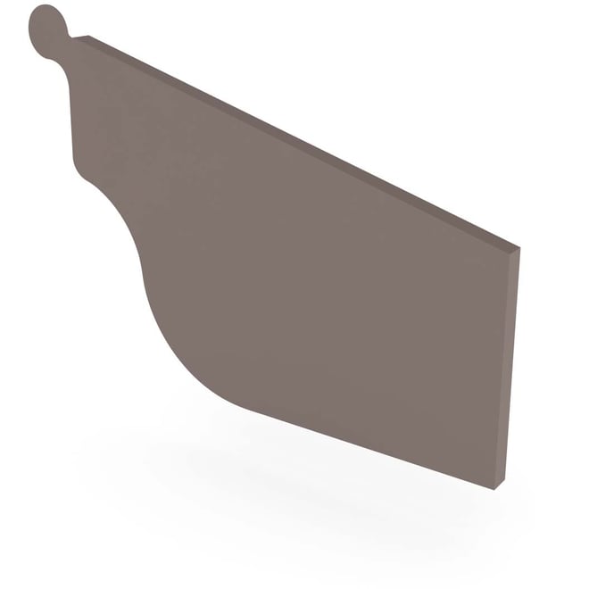 OG Gutter 125 Stop End Right Hand Banyan Brown