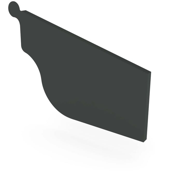 OG Gutter 125 Stop End Right Hand Gun Metal Grey