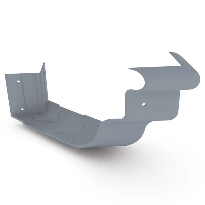 OG Gutter 125 Ribbed External Cast Angle Armour Grey
