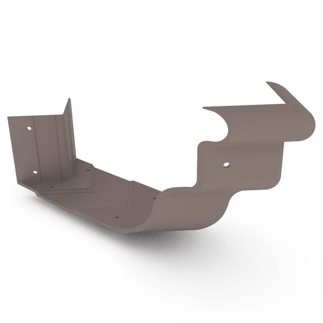 OG Gutter 125 Ribbed External Cast Angle Banyan Brown