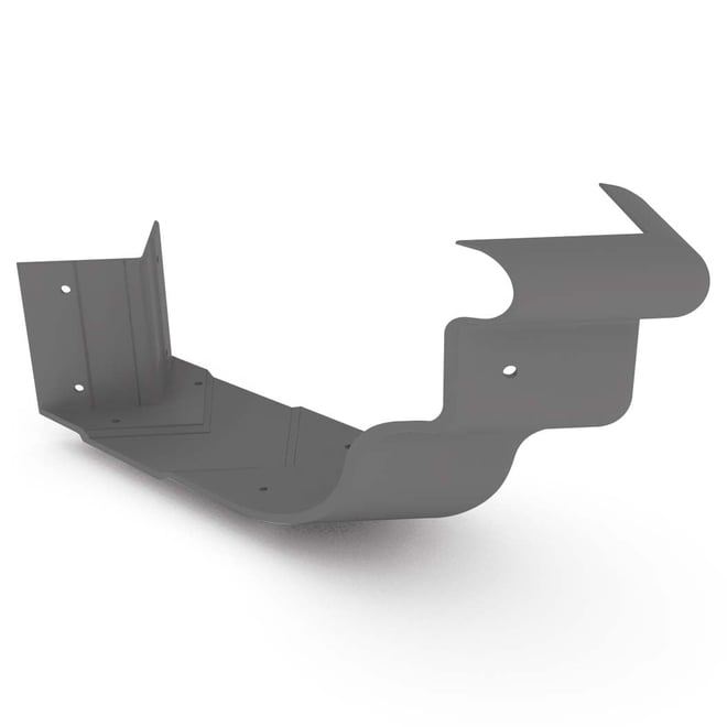 OG Gutter 125 Ribbed External Cast Angle Cobblestone