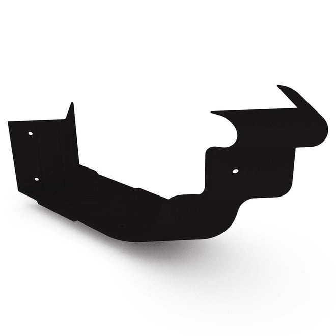 OG Gutter 125 Ribbed External Cast Angle Ebony