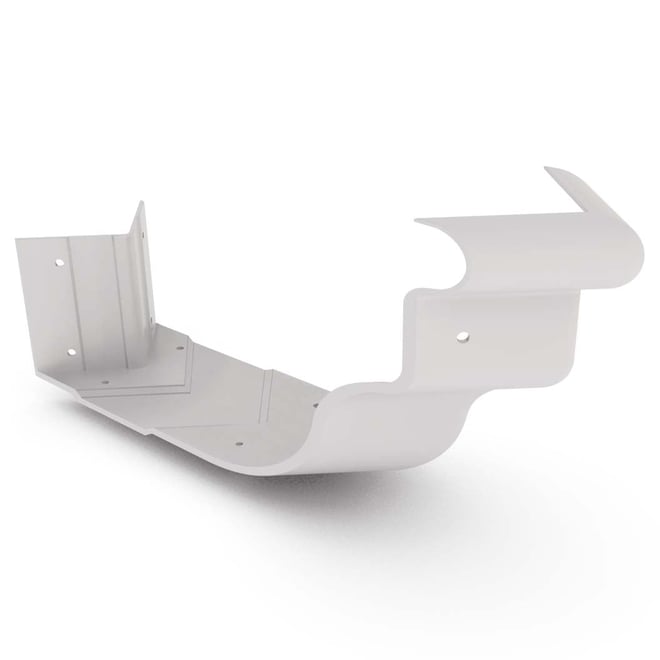 OG Gutter 125 Ribbed External Cast Angle Gull Grey