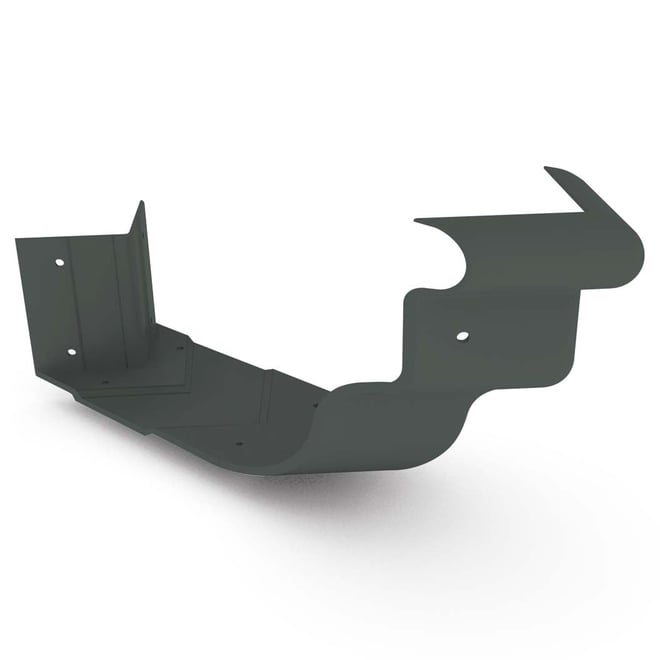 OG Gutter 125 Ribbed External Cast Angle Slate Grey