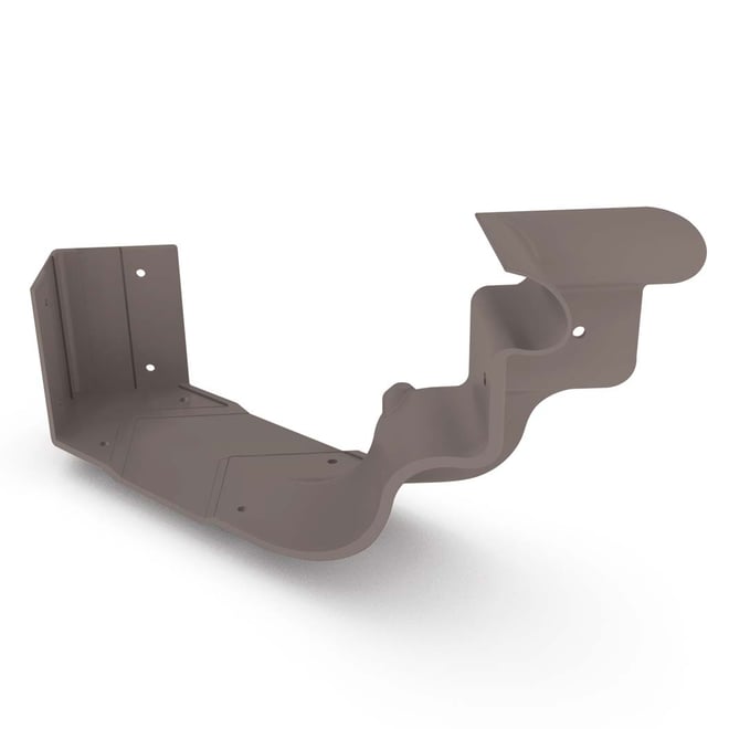 OG Gutter 125 Ribbed Internal Cast Angle Banyan Brown
