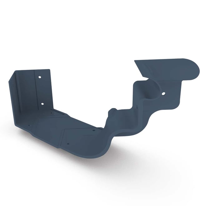 OG Gutter 125 Ribbed Internal Cast Angle Dark Stone