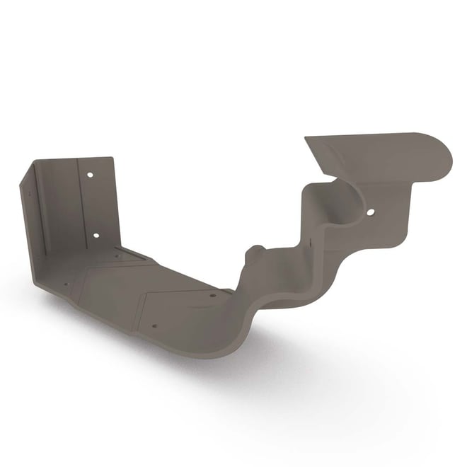 OG Gutter 125 Ribbed Internal Cast Angle Driftwood