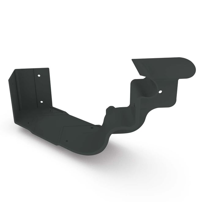 OG Gutter 125 Ribbed Internal Cast Angle Gun Metal Grey