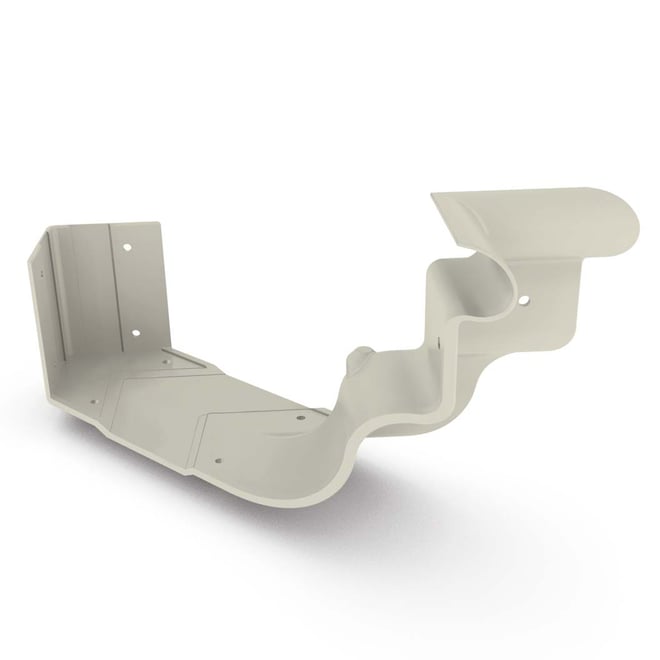 OG Gutter 125 Ribbed Internal Cast Angle Moss Vale Sand