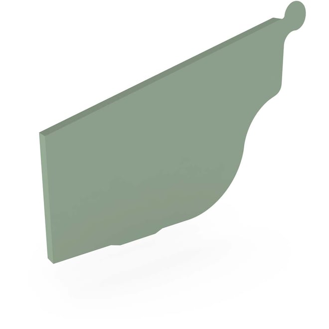 OG Gutter 125 Ribbed Stop End Left Hand Mist Green