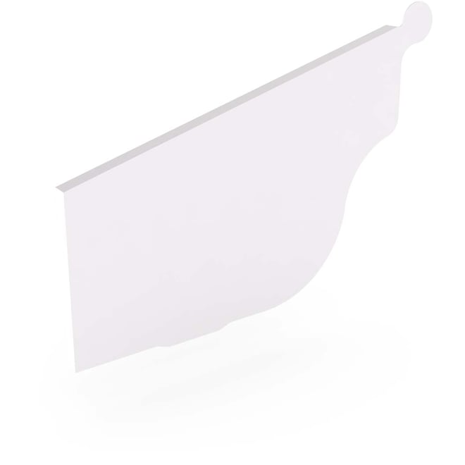 OG Gutter 125 Ribbed Stop End Left Hand Off White