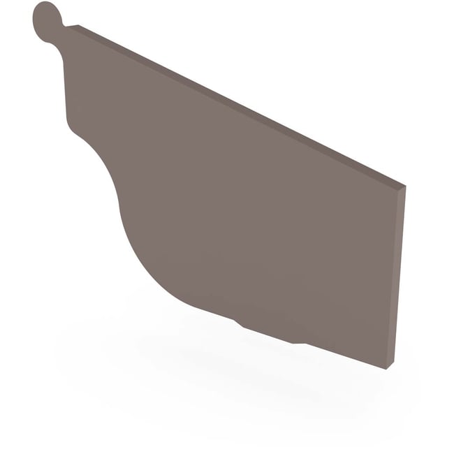 OG Gutter 125 Ribbed Stop End Right Hand Banyan Brown