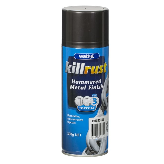 Wattyl Killrust Hammer Finish Charcoal Aerosol