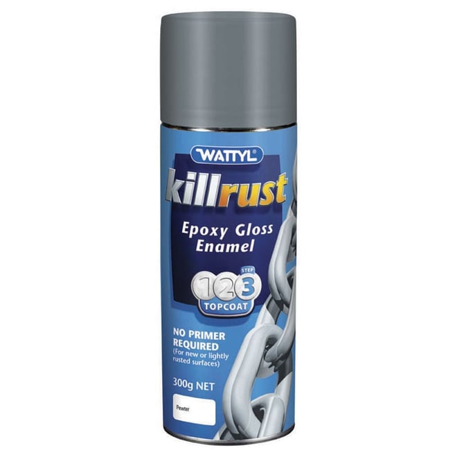 Wattyl Killrust Gloss Enamel Pewter Aerosol