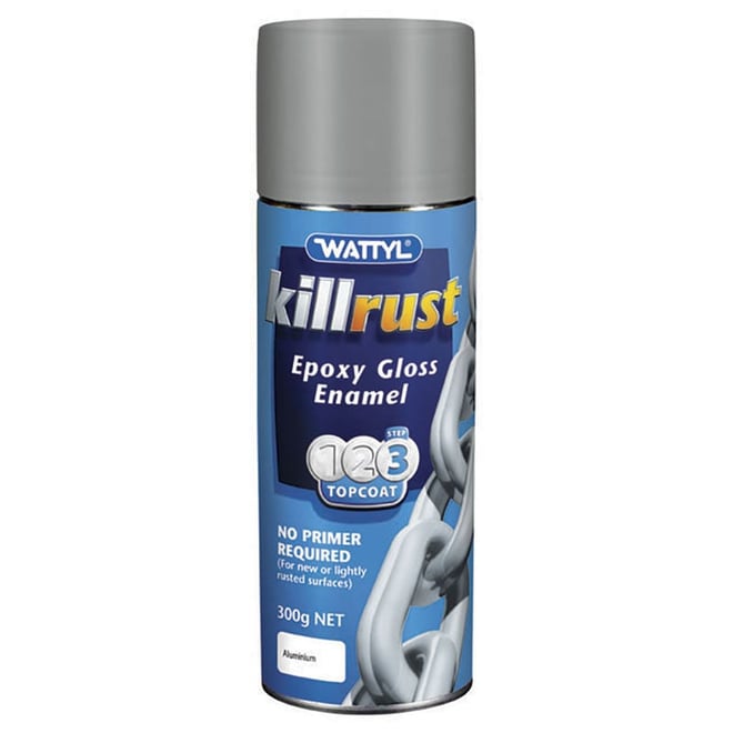 Wattyl Killrust Gloss Enamel Aluminium Aerosol