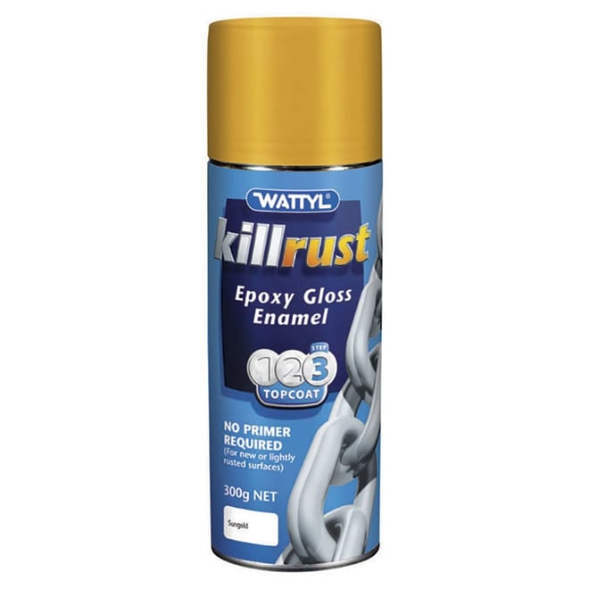 Wattyl Killrust Gloss Enamel Sungold Aerosol