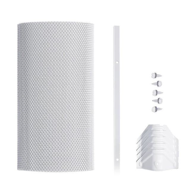 Aluminium Gutter Guard Mesh Smooth Cream CGI 10m Kit