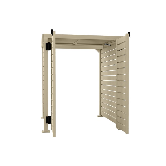 Slat Pool Pump Cover 1150 x 1204 x 982mm Merino Double Door With Lid