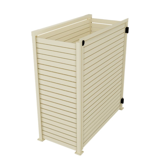 Slat Pool Pump Cover 600 x 1594 x 1500mm Primrose Single Door No Lid