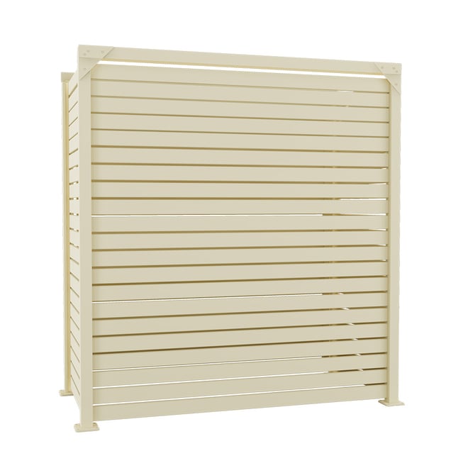 Slat Pool Pump Cover 600 x 1594 x 1500mm Primrose Single Door No Lid