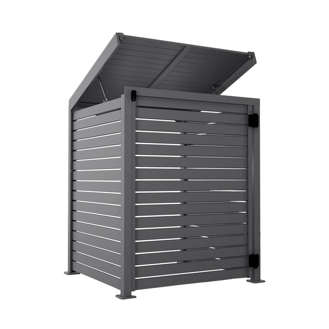 Slat Pool Pump Cover 1000 x 1204 x 916mm Granite Single Door With Lid