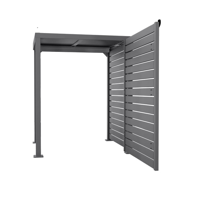 Slat Pool Pump Cover 1000 x 1204 x 916mm Granite Single Door With Lid
