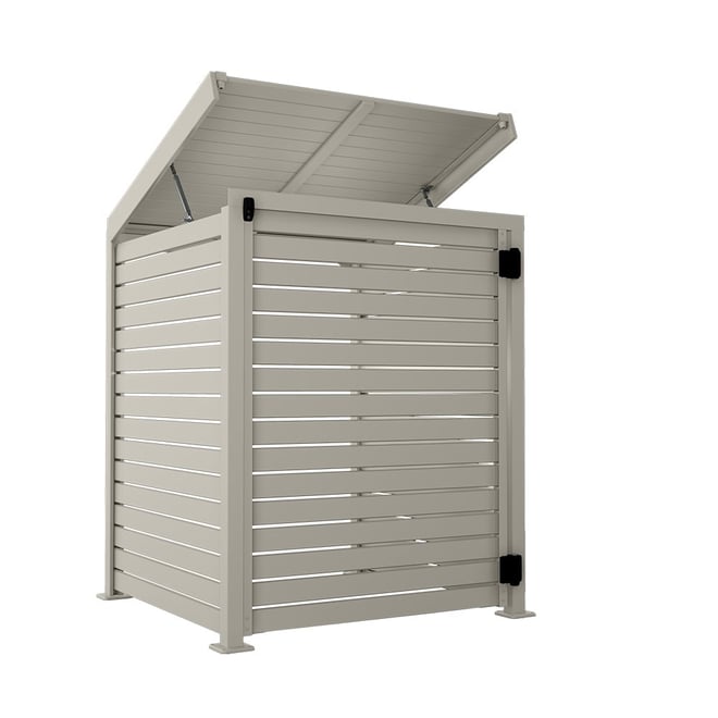 Slat Pool Pump Cover 1000 x 1204 x 916mm Birch Single Door With Lid