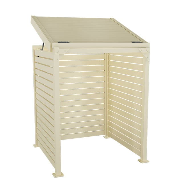 Slat Pool Pump Cover 1000 x 1204 x 916mm Primrose Single Door With Lid