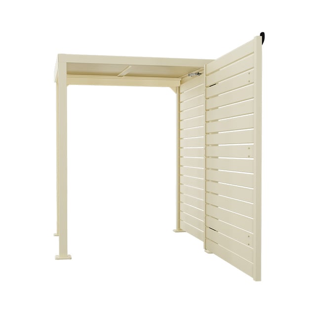 Slat Pool Pump Cover 1000 x 1204 x 916mm Primrose Single Door With Lid