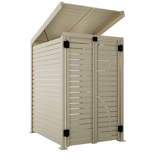 Slat Pool Pump Cover 1200 x 1489 x 982mm Merino Double Door With Lid