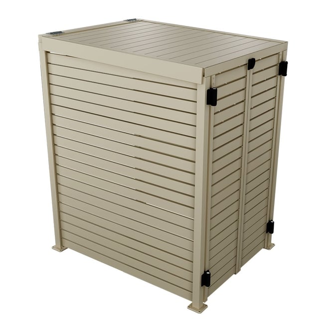 Slat Pool Pump Cover 1200 x 1489 x 982mm Merino Double Door With Lid