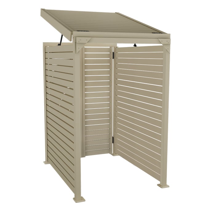 Slat Pool Pump Cover 1200 x 1489 x 982mm Merino Double Door With Lid