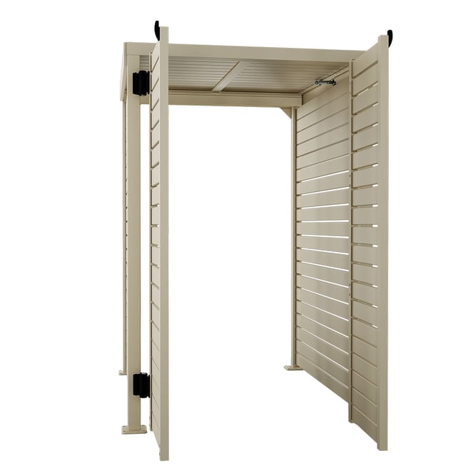 Slat Pool Pump Cover 1200 x 1489 x 982mm Merino Double Door With Lid