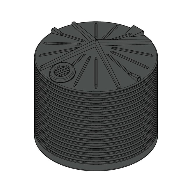 Round Poly Tank 13638L White