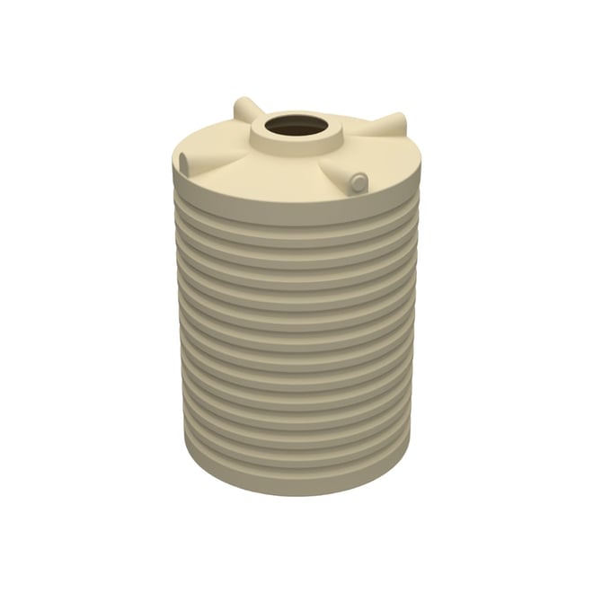 Round Poly Tank 3000L Beige