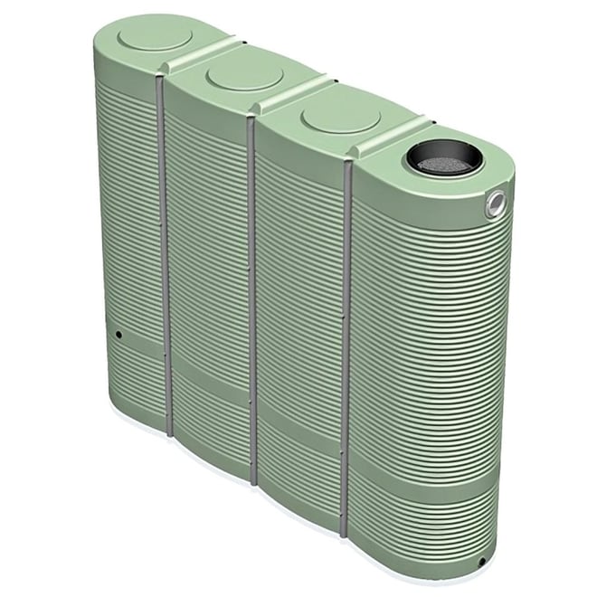 Modular Slimline Corrugated Poly Water Tank 2500L Beige