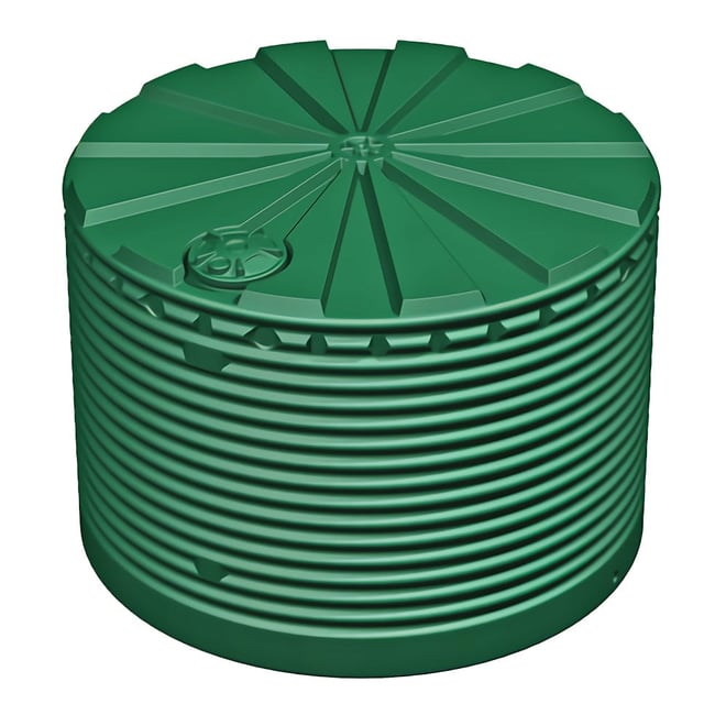 Corrugated Round Poly Water Tank 27000L Mountain Blue