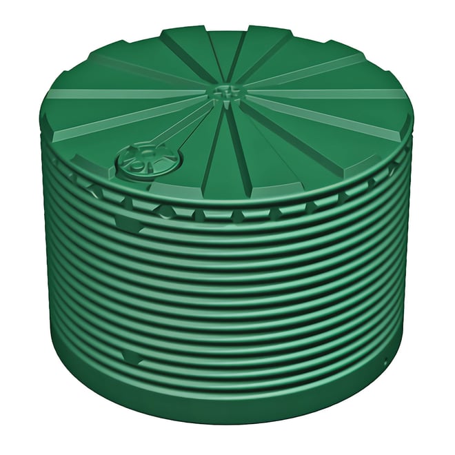 Corrugated Round Poly Water Tank 27000L Off White