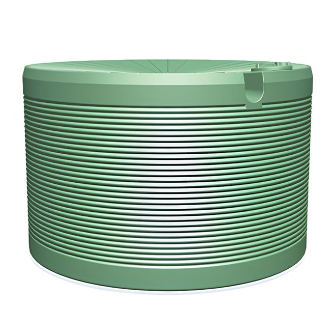 Corrugated Round Poly Water Tank 40950L Smooth Cream