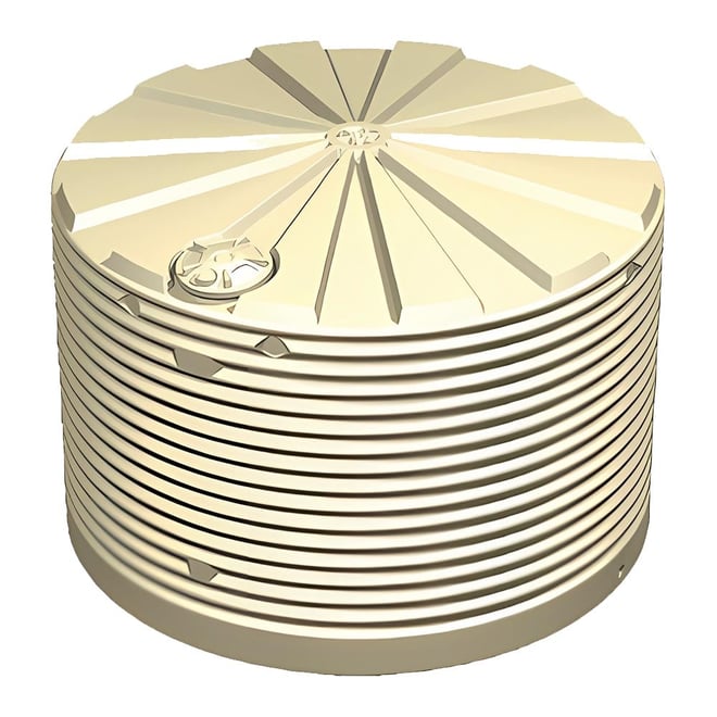Corrugated Squat Poly Water Tank 22500L Gun Metal Grey